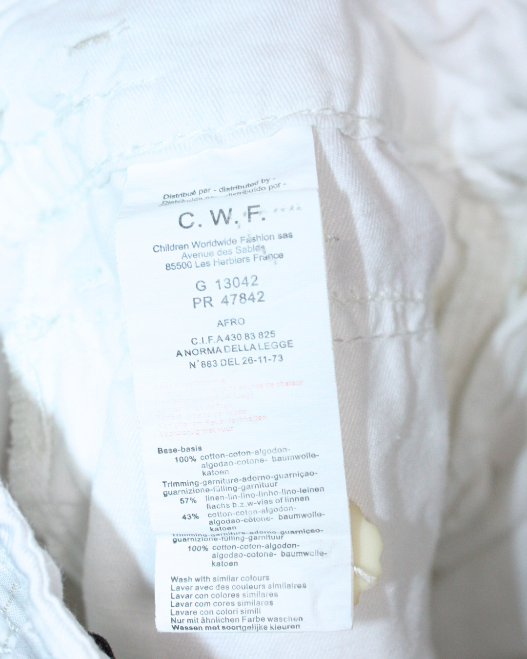 Ensemble blanc vintage Y2K 5 ans