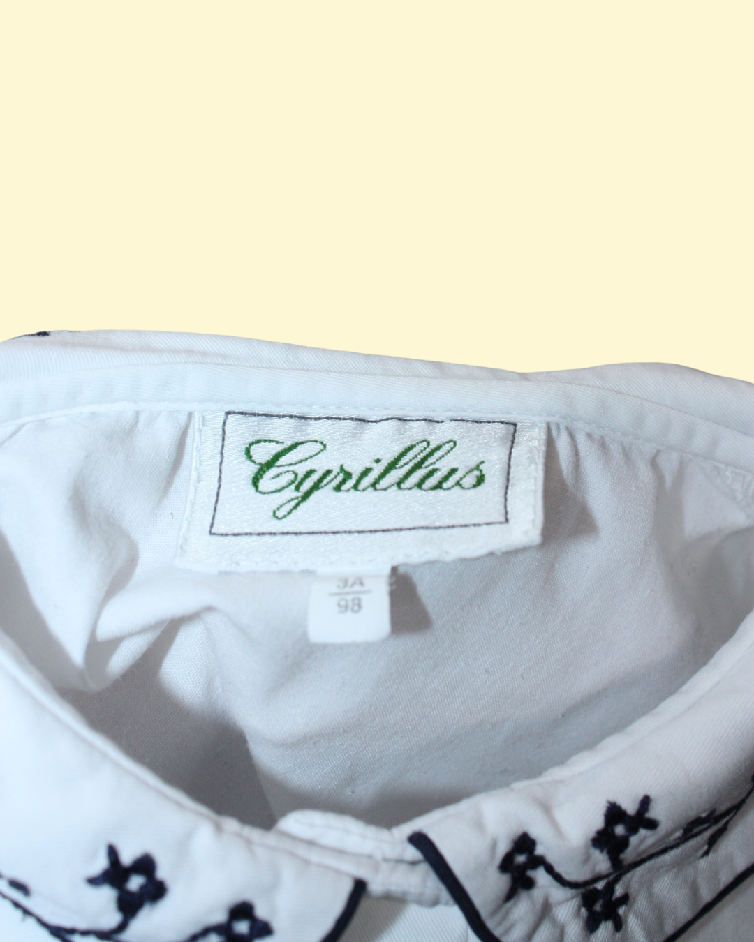 Chemisier blanc vintage 3 ans