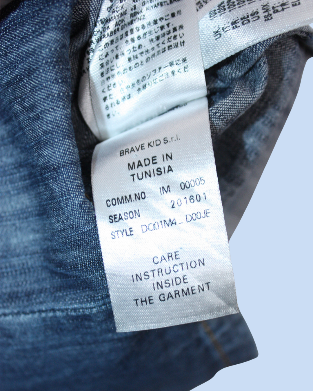 Robe en jean à rayures et noeud marins 6 mois