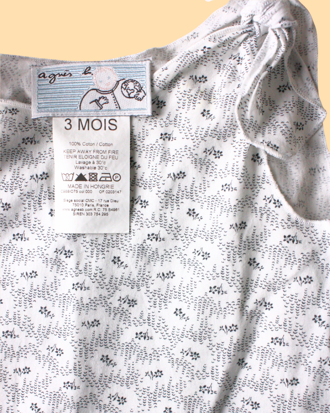 Top fleuri à nouer 3 mois