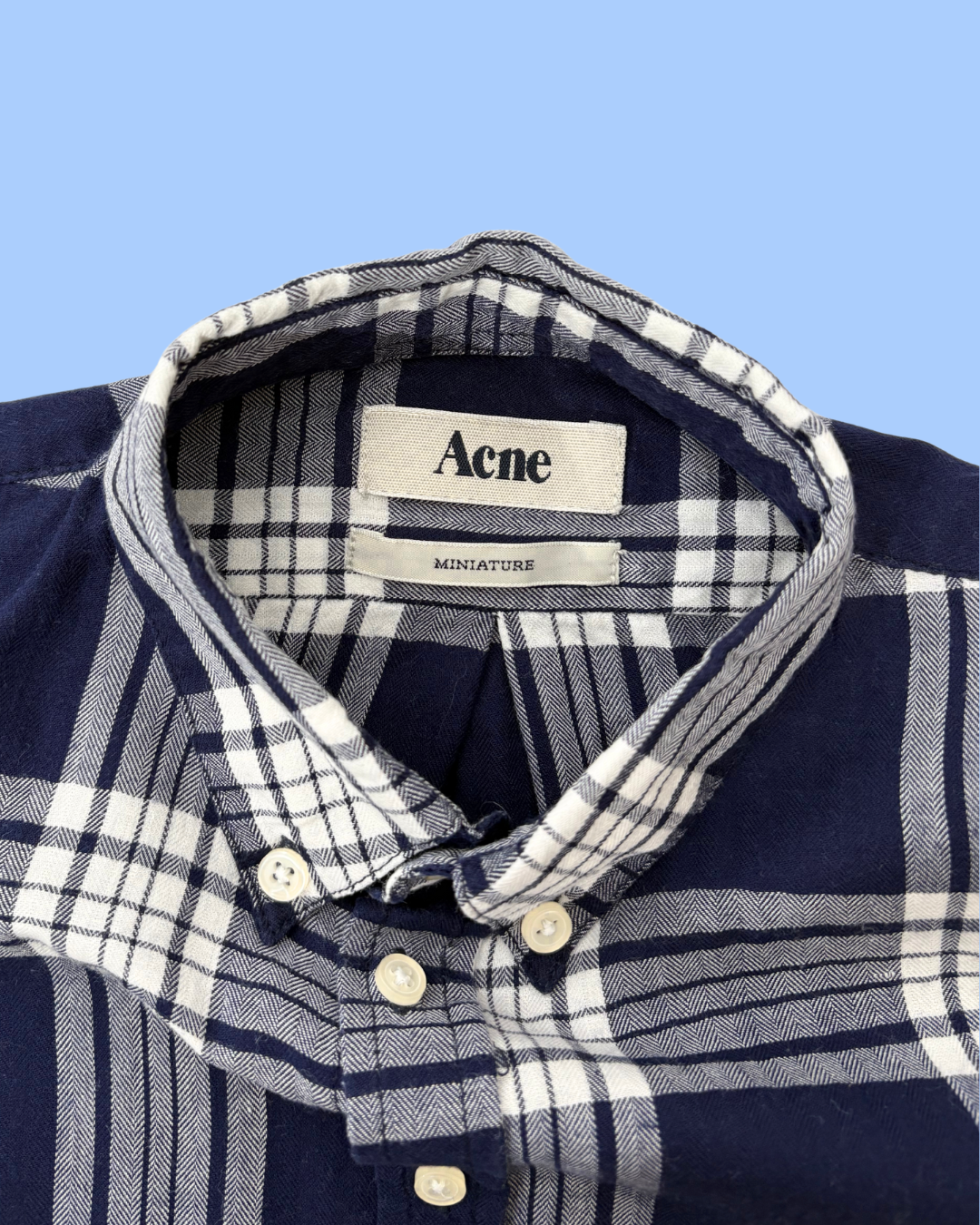 Chemise bleue à carreaux rare 3 ans