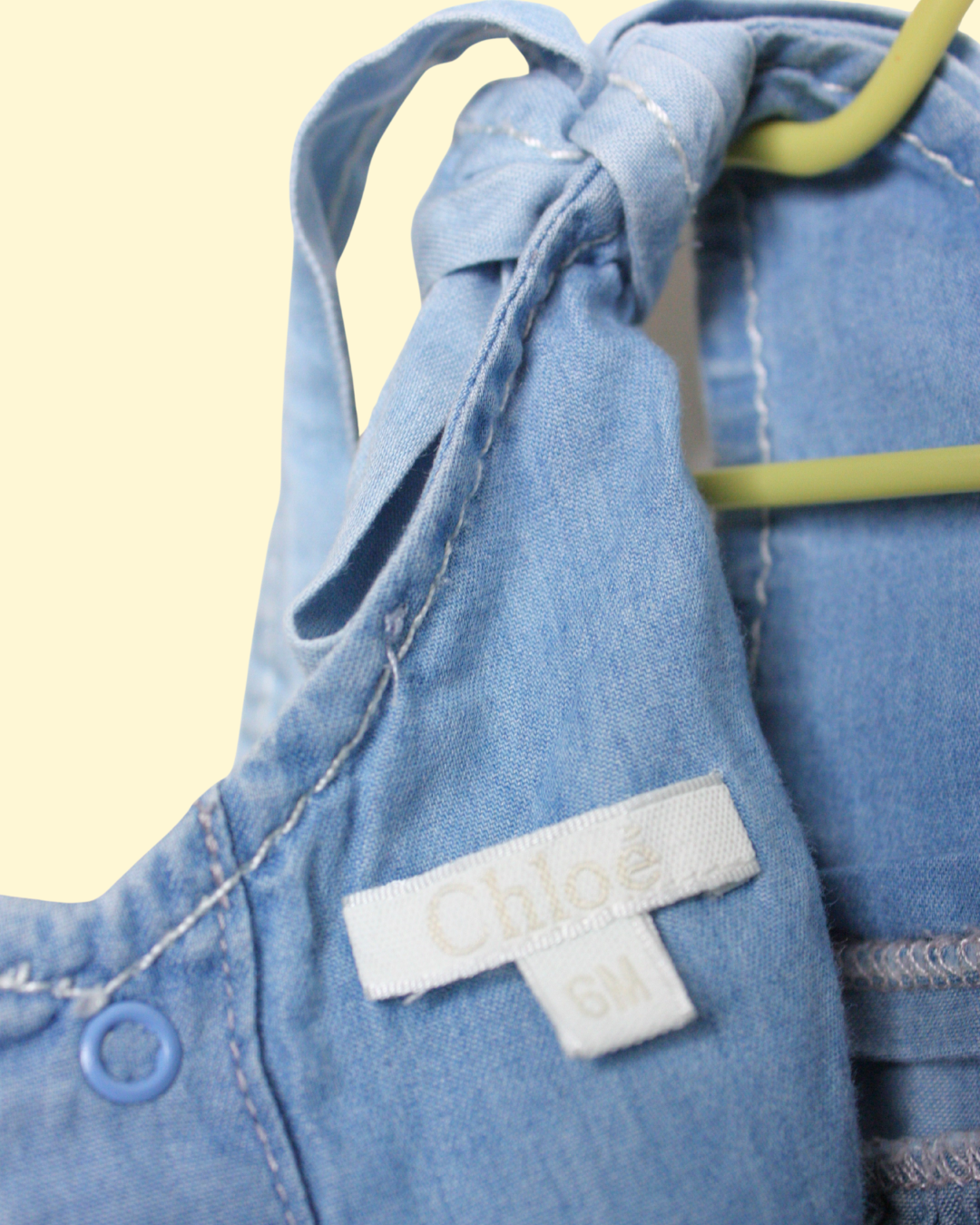 Robe bleue en chambray 6 mois