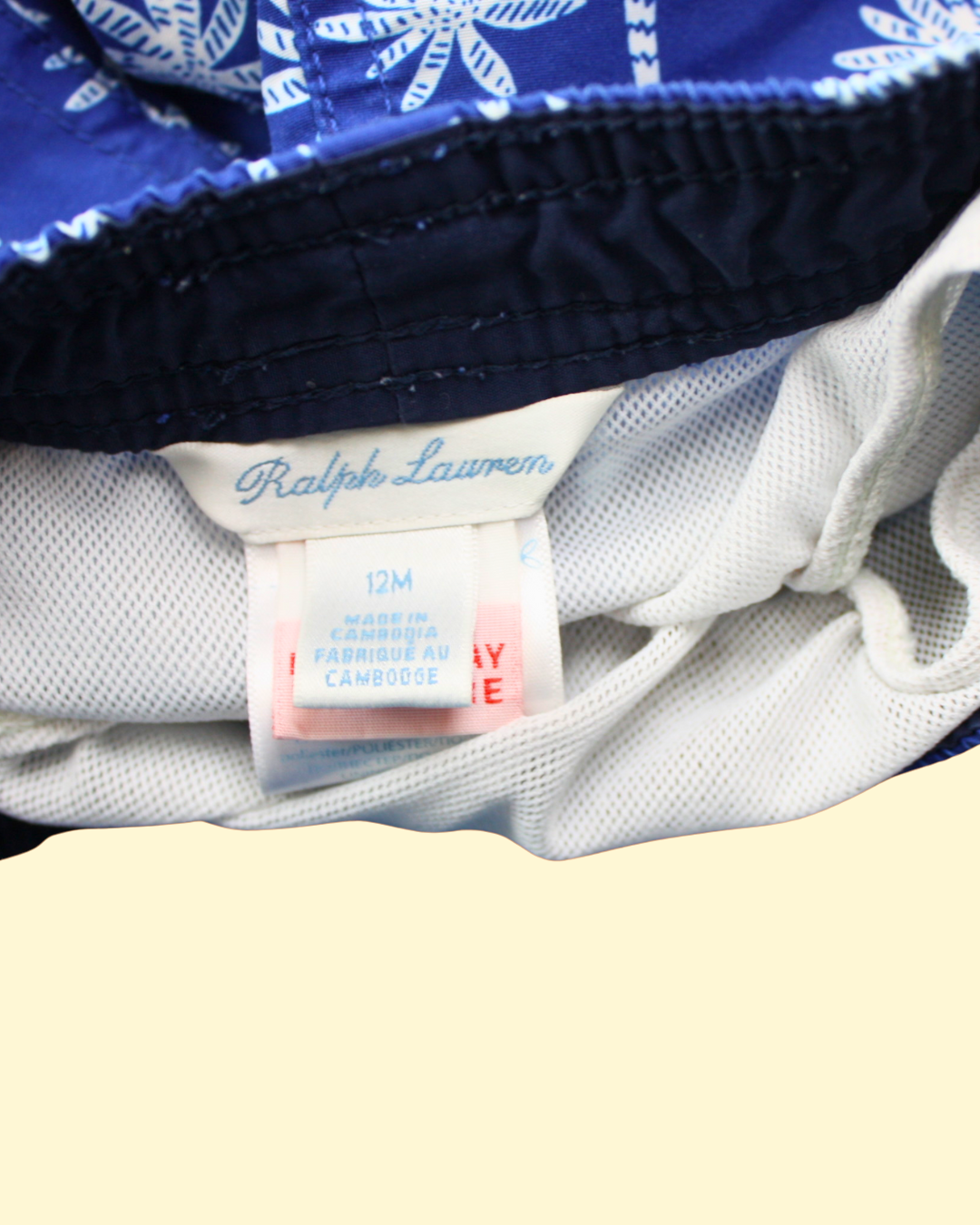 Short de bain bleu polo bear 12 mois
