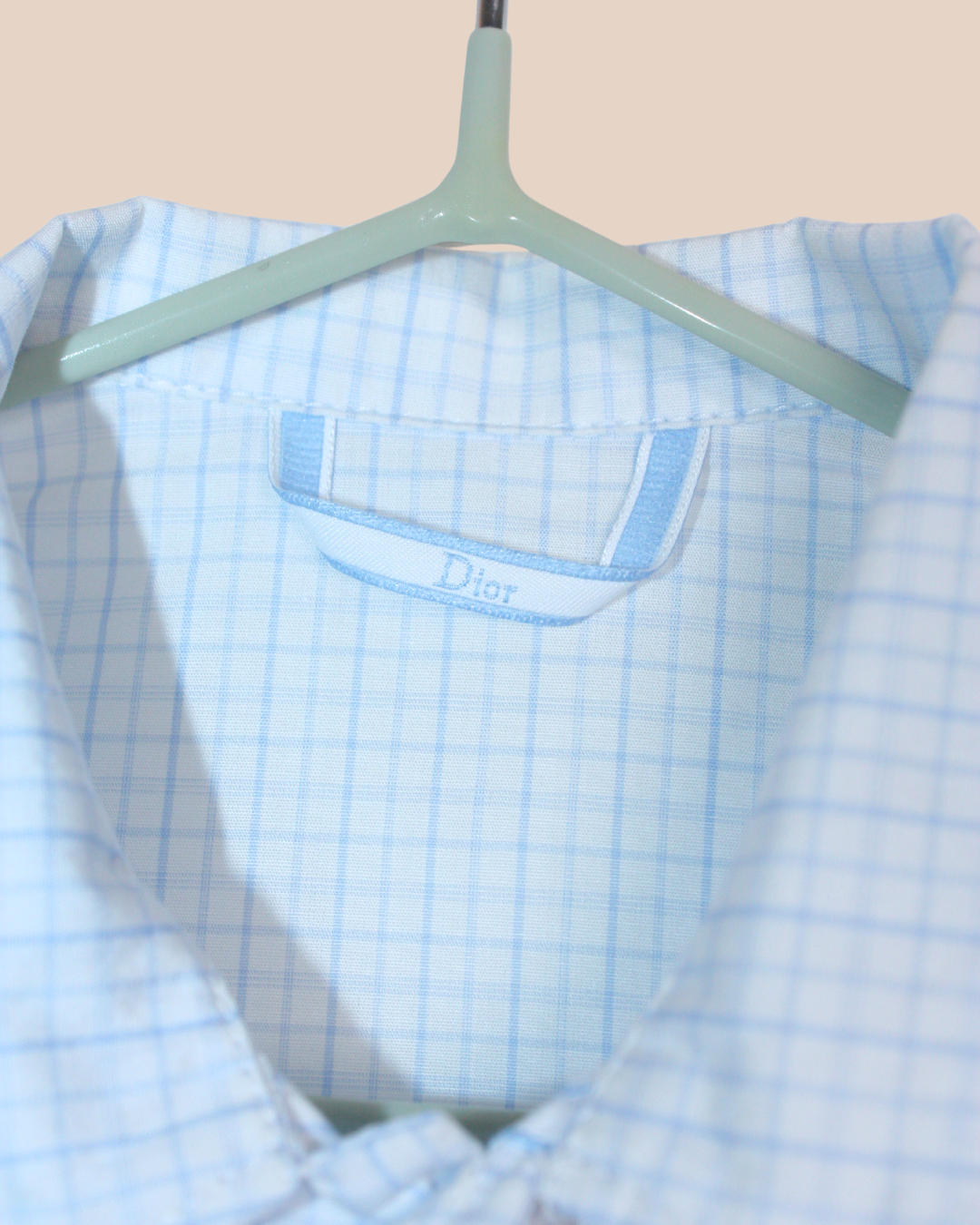 Chemise courte à carreaux bleus 3 mois