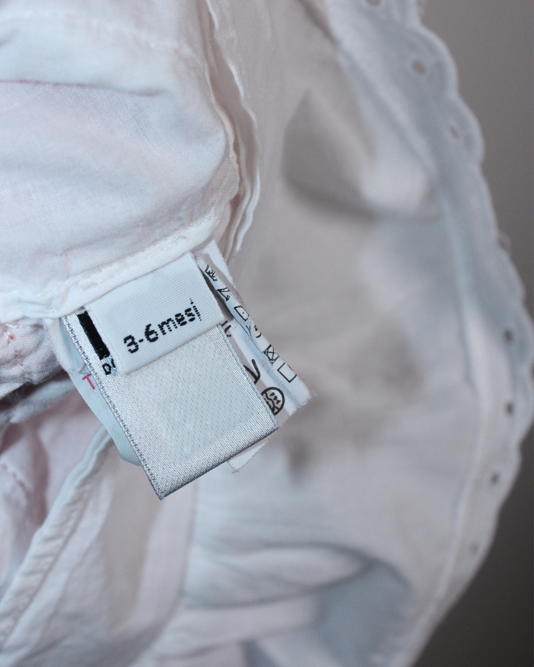 Robe à imprimé vichy et dentelle 6 mois