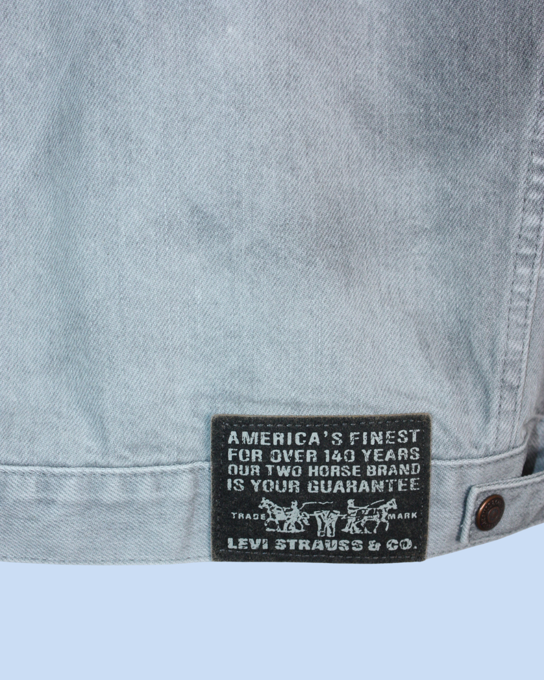 Veste denim grise vintage 1990s orange tab 12 ans