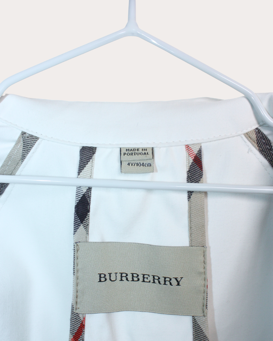 Trench classique blanc cassé 4 ans