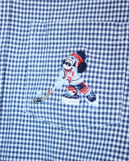 Chemise à carreaux vichy bleus 10 ans
