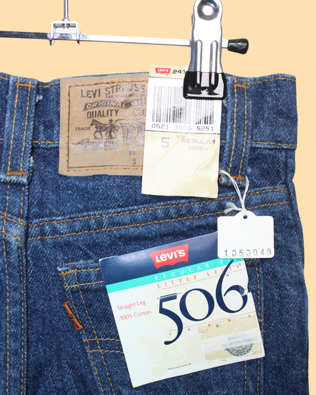 Jean brut orange tab regular fit 5 ans