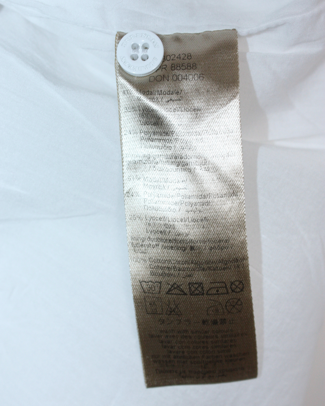 Robe blanche et grise légère à bords francs 6 mois