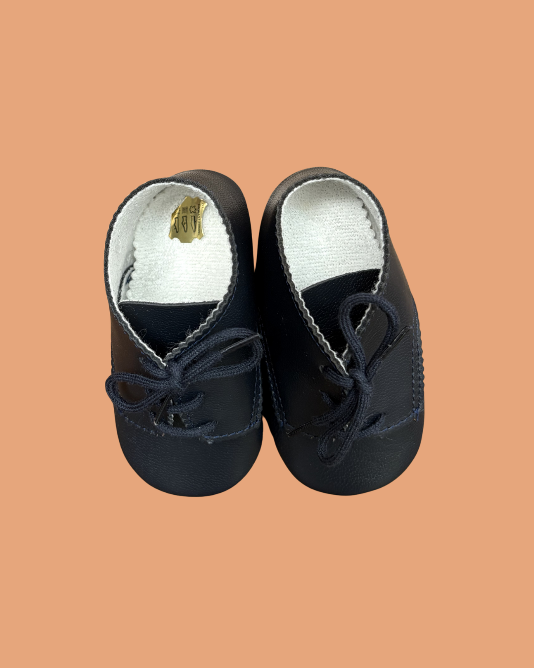 Chaussures vintage en cuir bleu foncé taille 21