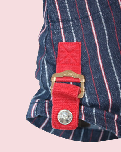 Jupe vintage en jean à rayures