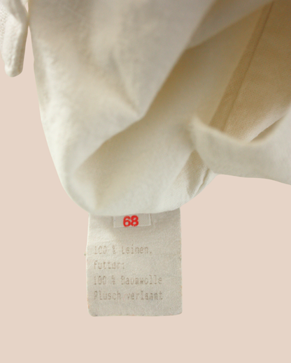 Ensemble cardigan et pantalon blancs en lin et coton 9 mois