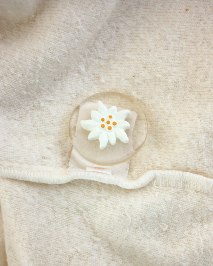 Ensemble cardigan et pantalon blancs en lin et coton 9 mois