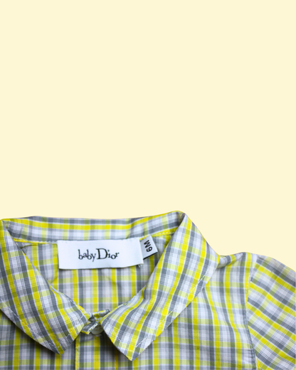 Chemise courte à carreaux 6 mois