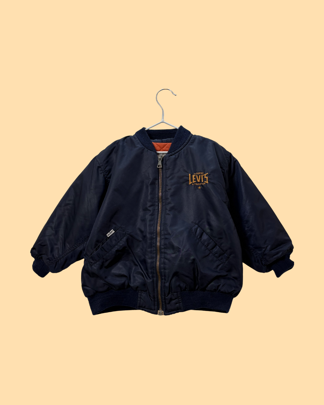 Bomber matelassé bleu marine vintage 1990s white tab 3 ans