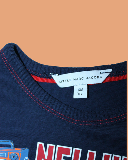 Top marine motif hip hop 6 mois