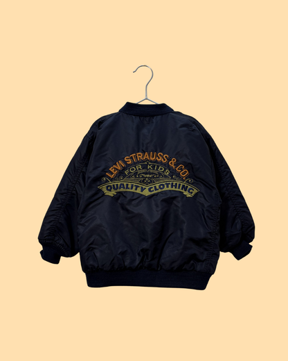 Bomber matelassé bleu marine vintage 1990s white tab 3 ans