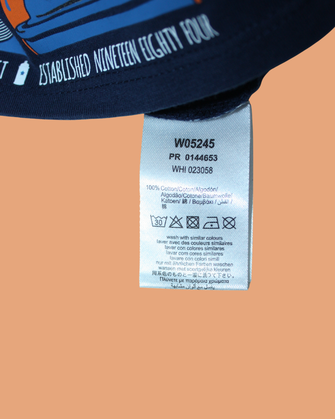 Top marine motif hip hop 6 mois