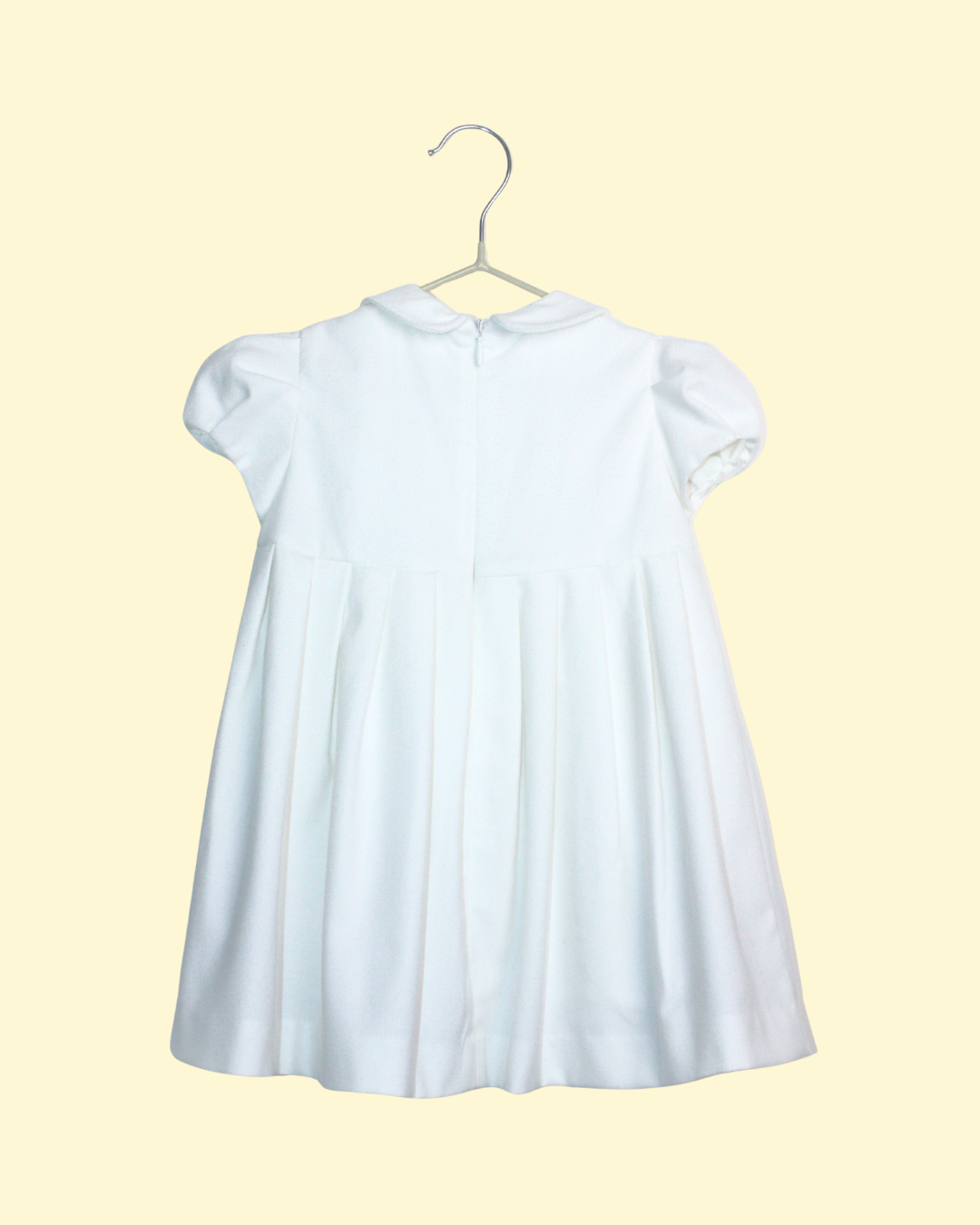 Robe d'hiver blanche à col Claudine 12 mois