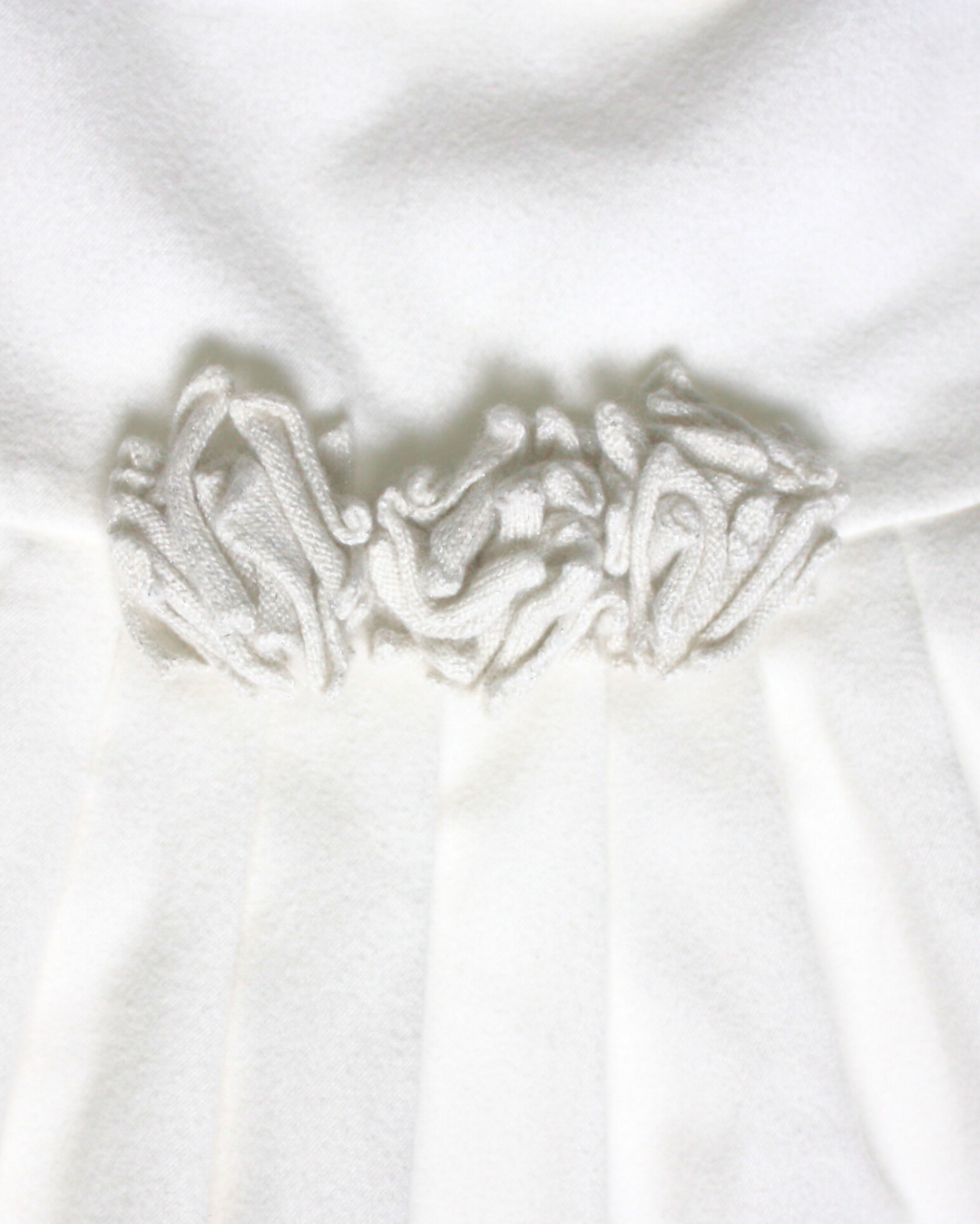 Robe d'hiver blanche à col Claudine 12 mois