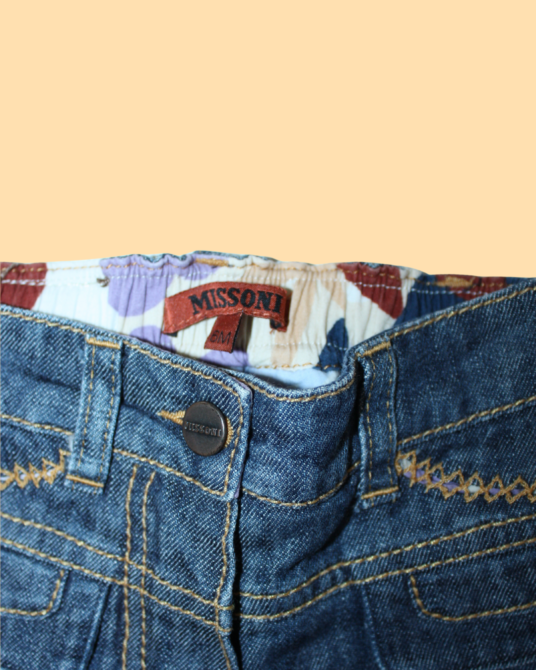 Jeans à coutures contrastantes 6 mois mixte