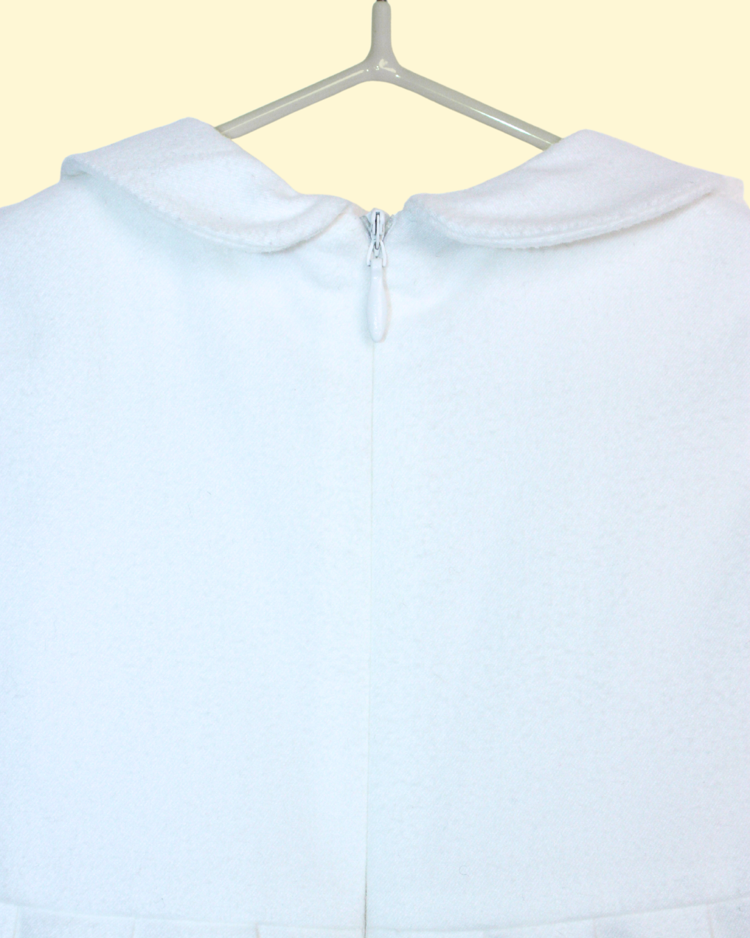 Robe d'hiver blanche à col Claudine 12 mois