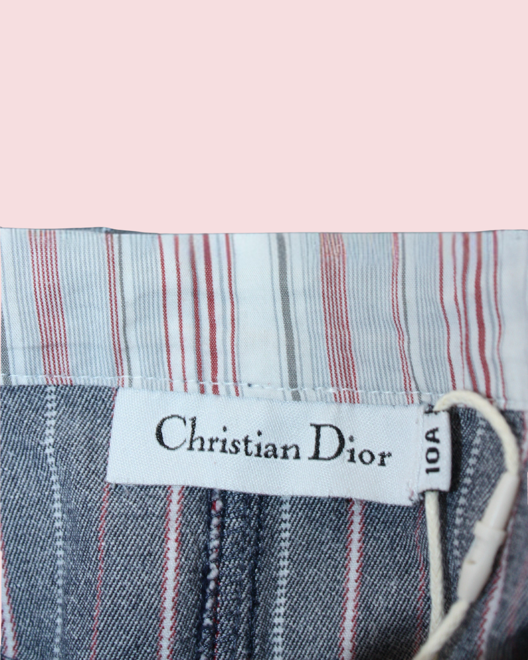 Jupe vintage en jean à rayures
