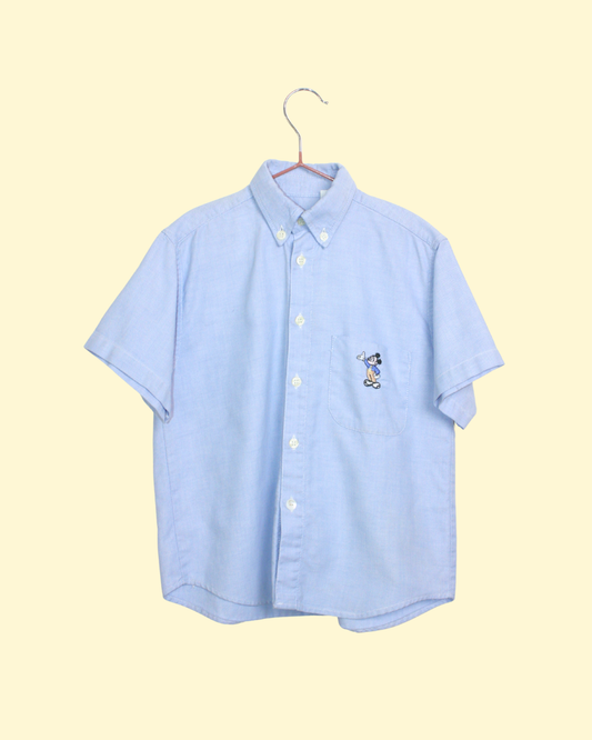 Chemise courte bleue Mickey 6 ans