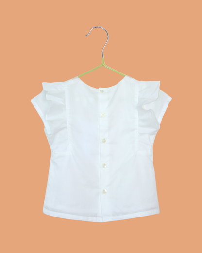 Blouse en coton brodée 6 mois