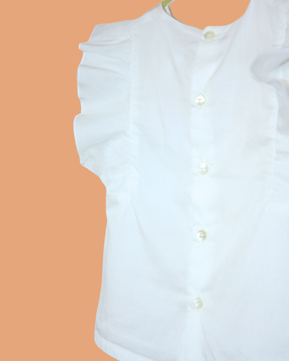 Blouse en coton brodée 6 mois