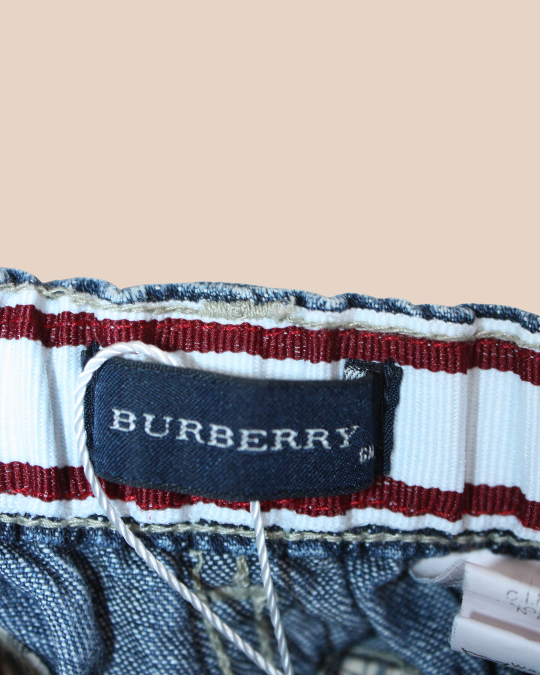 Jean baggy à bordure en tartan 6 mois