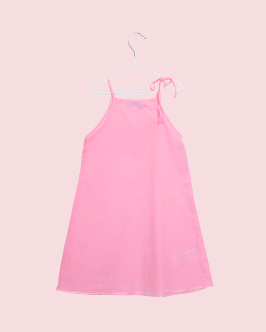 Robe d'été en coton rose vintage 2000s 4 ans
