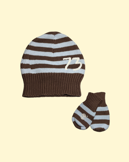 Ensemble bonnet et moufles 18 mois