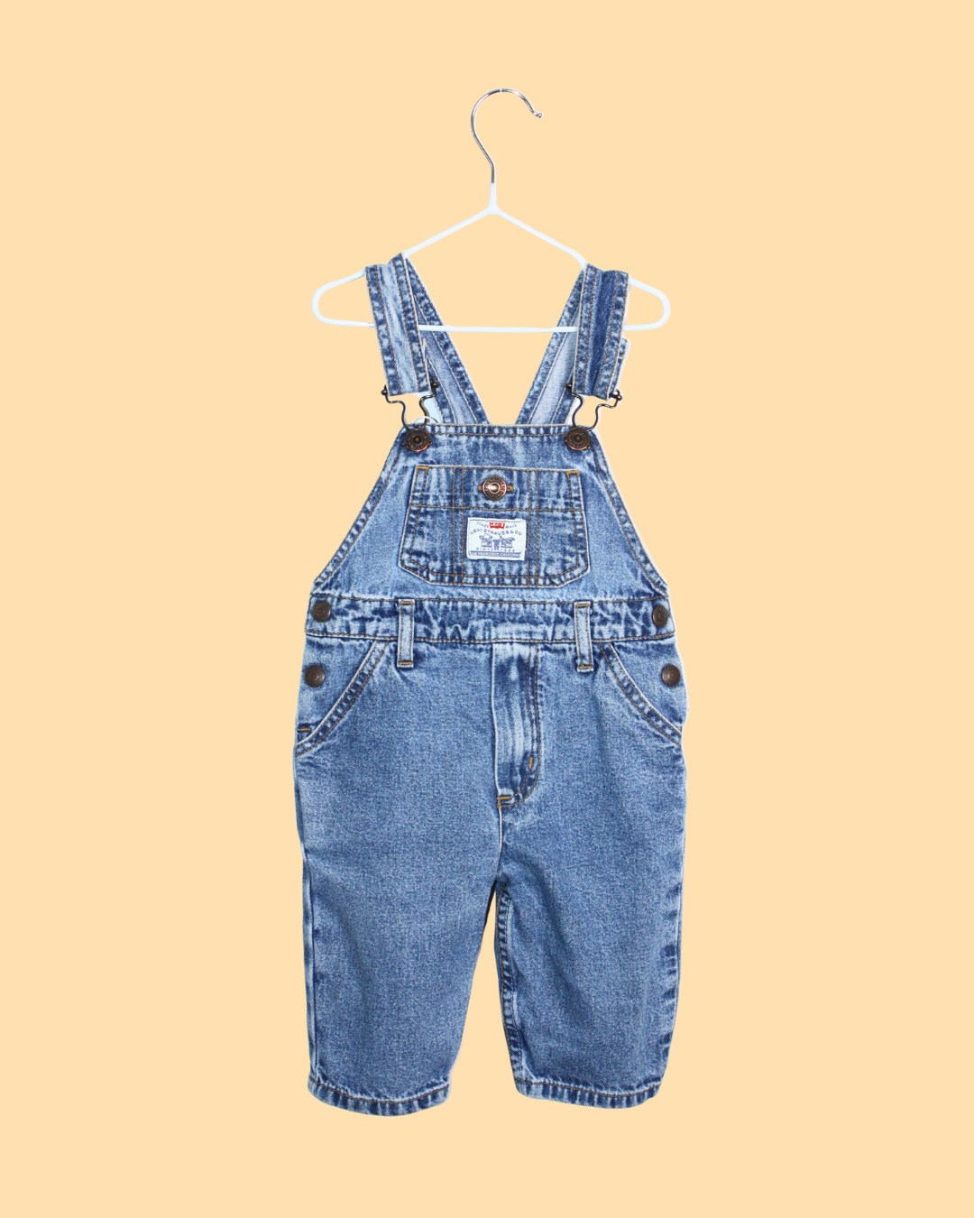 Salopette en jean vintage 1990s white tab 6 mois