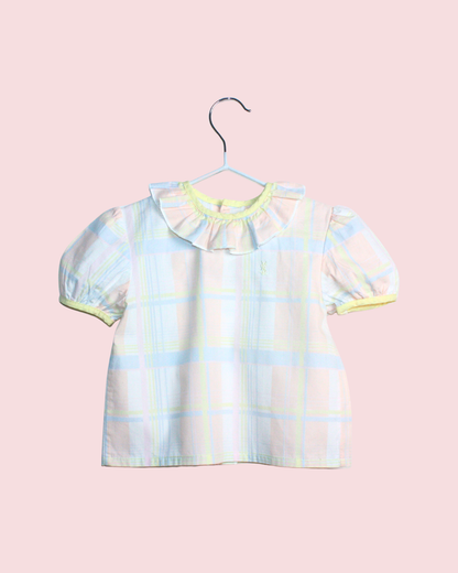 Blouse vintage pastel 12 mois