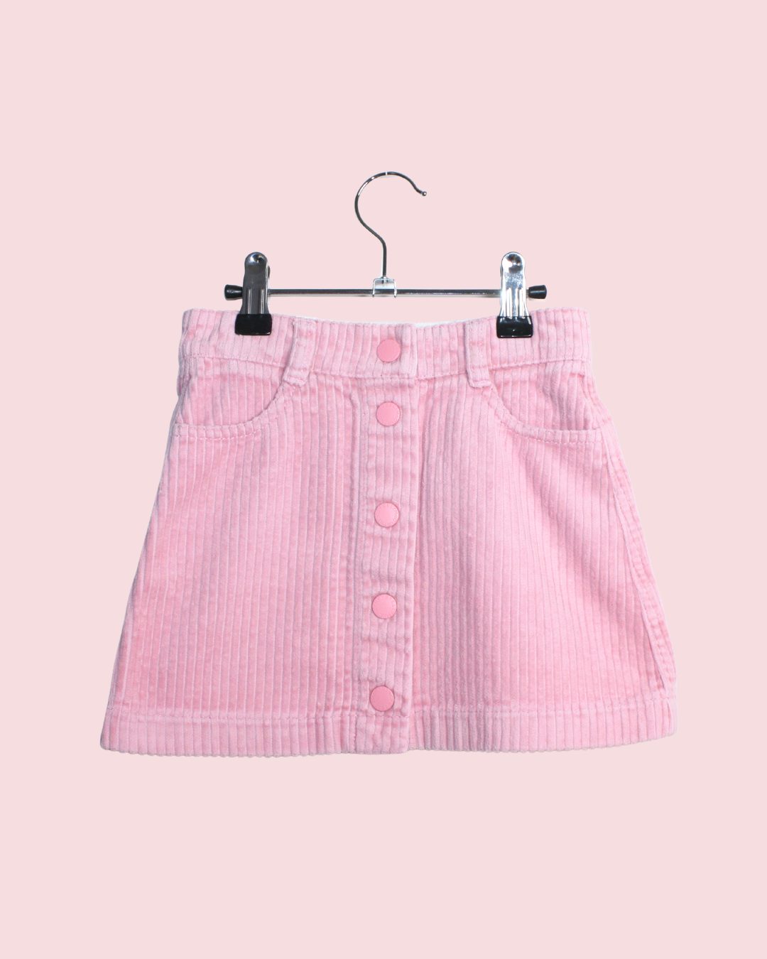 Jupe rose en velours 4 ans