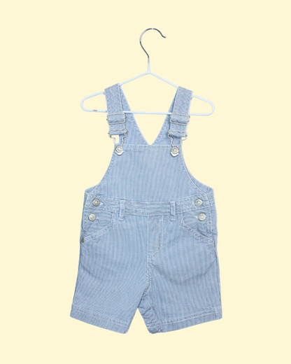 Salopette courte bleue 9 mois