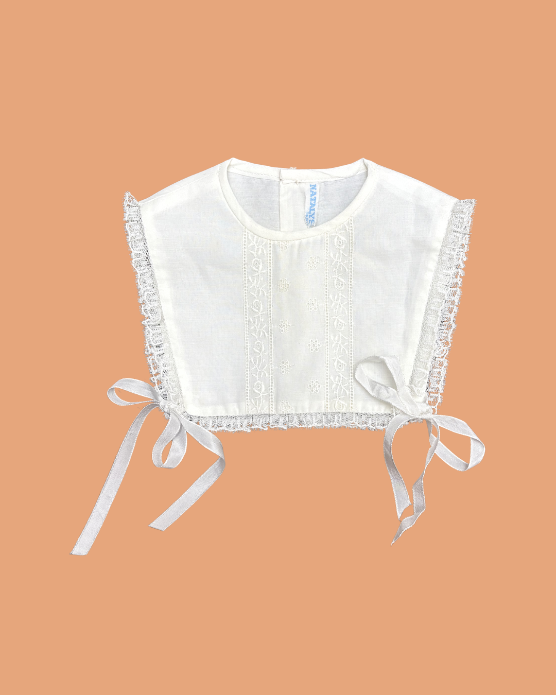 Bavoir vintage blanc