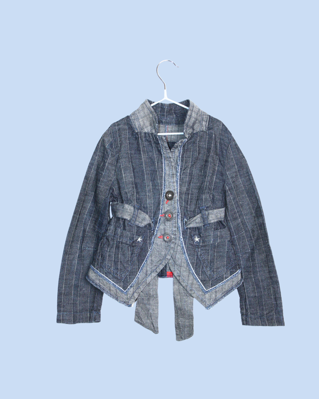Veste en denim rayée 5 ans