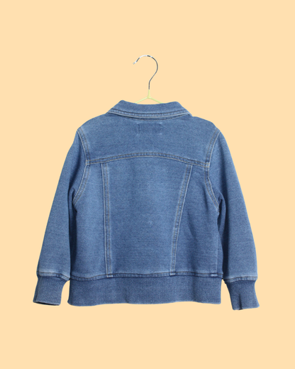 Veste bleue en molleton de coton 18 mois