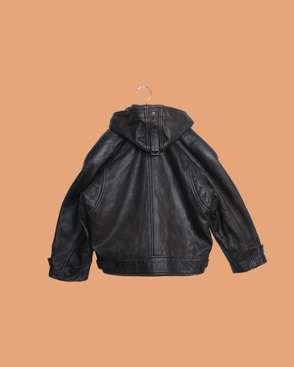 Veste en cuir marron 8 ans