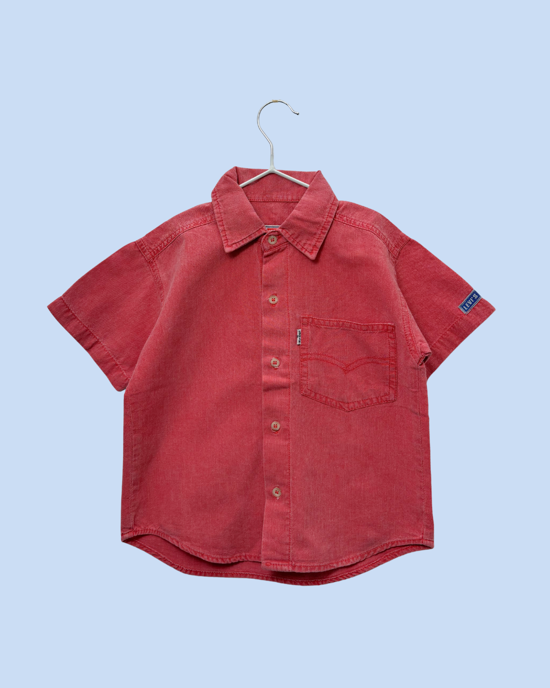 Chemise rouge vintage 1990s white tab 3 ans