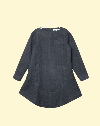 Robe grise en laine taille 10 ans