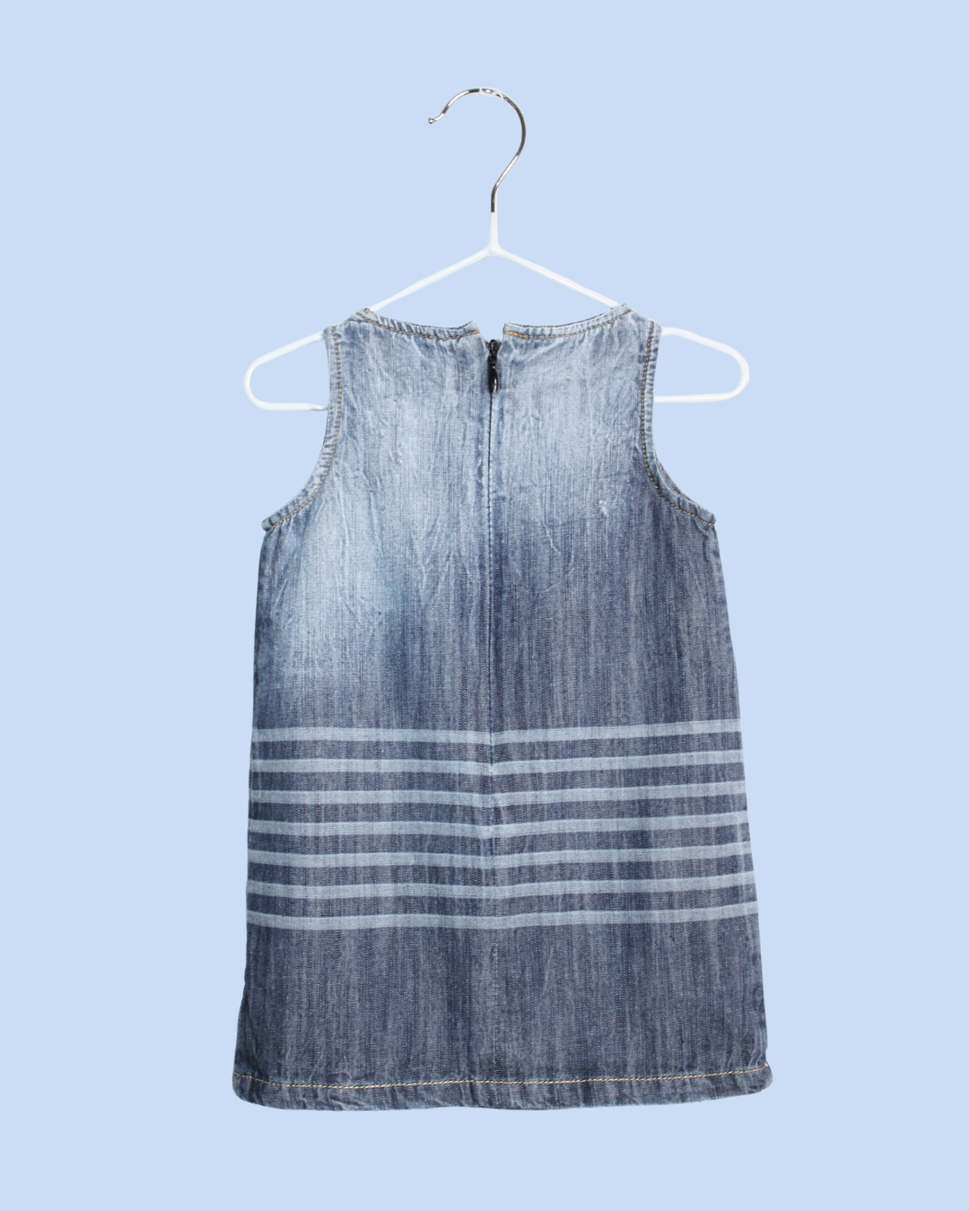 Robe en jean à rayures et noeud marins 6 mois