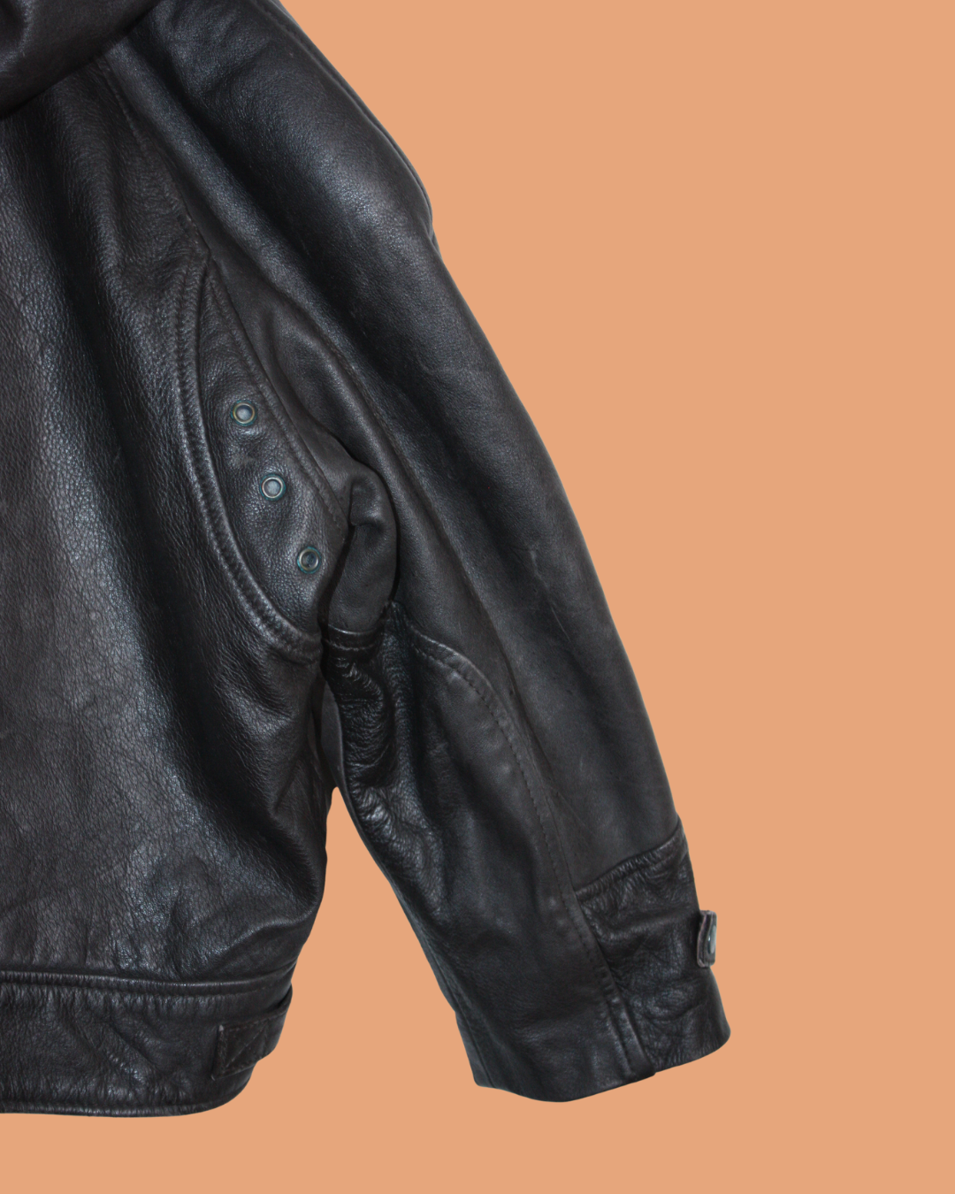 Veste en cuir marron 8 ans