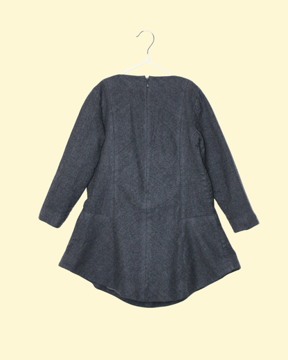 Robe grise en laine taille 10 ans