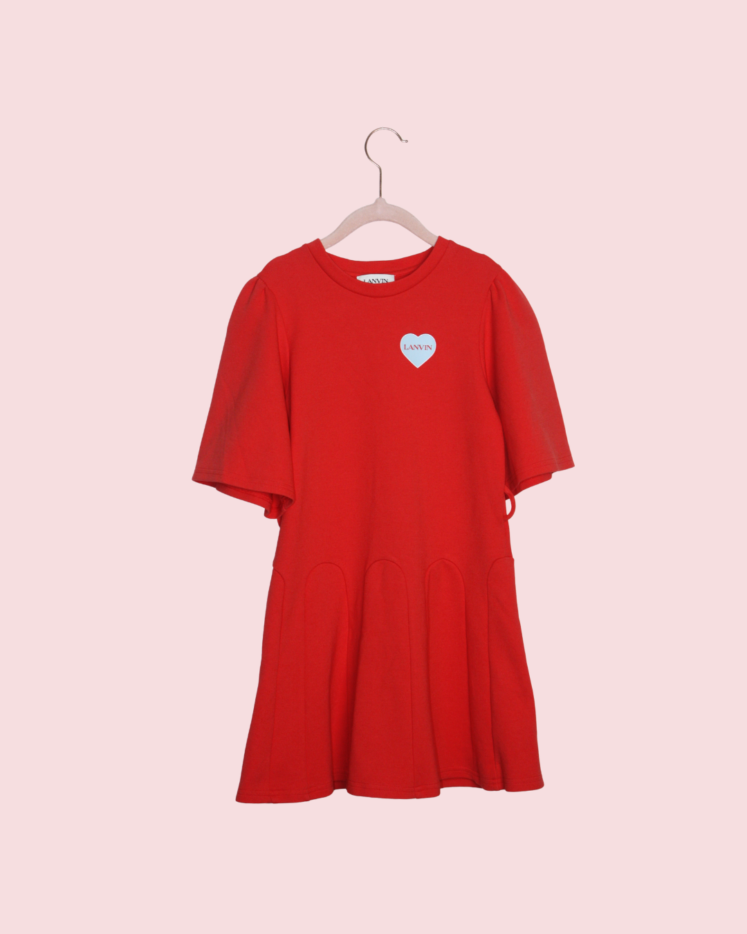 Robe rouge à coeur brodé taille 8 ans
