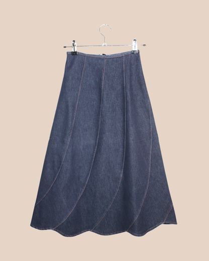 Jupe en denim vintage 70s taille 10 ans