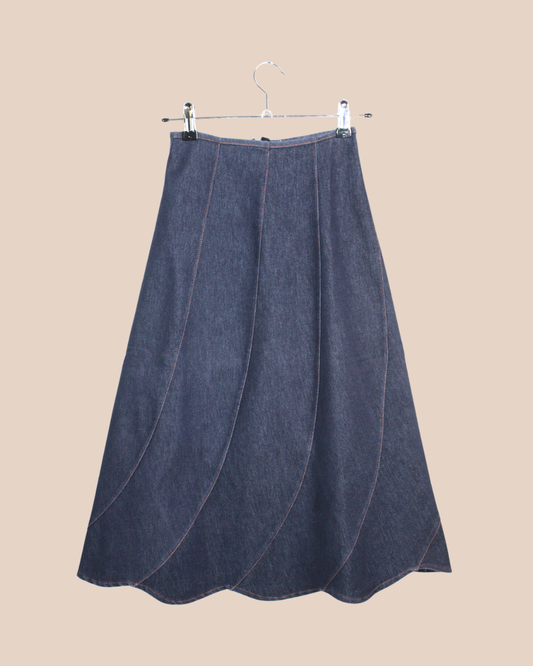 Jupe en denim vintage 70s taille 10 ans